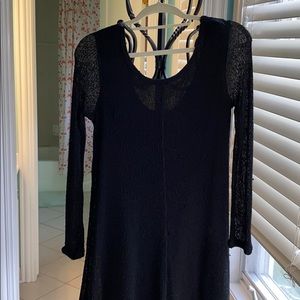 Long sleeve black sweater dress